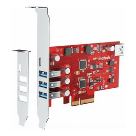 Inateck Tarjeta PCIe USB 3.2 Gen 2, 2 Puertos USB-C, 6 Puertos USB-A, 16 Gbps