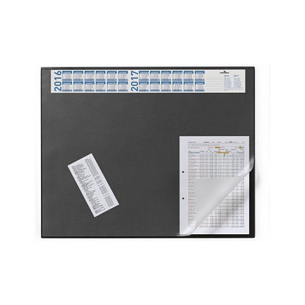 Durable 7204-01 Tapete de escritorio transparente 65x52cm Negro