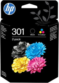 HP Pack de 2 Cartuchos de Tinta Originales 301 Negro y Color