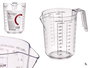 Kinvara Jarra Medidora Transparente 1 L (1000 ml) 11.4x15x18 cm de Plástico (PS) (Set de 36)