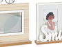 Giftdecor Portafotos Doble Smile 40x27x6 cm Marrón Negro (Set de 6)