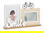 Giftdecor Portafotos Doble Smile 40x27x6 cm Marrón Negro (Set de 6)