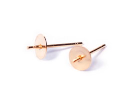 Innspiro Pendiente metálico dorado para incrustar base aguja 13,3x5,0mm