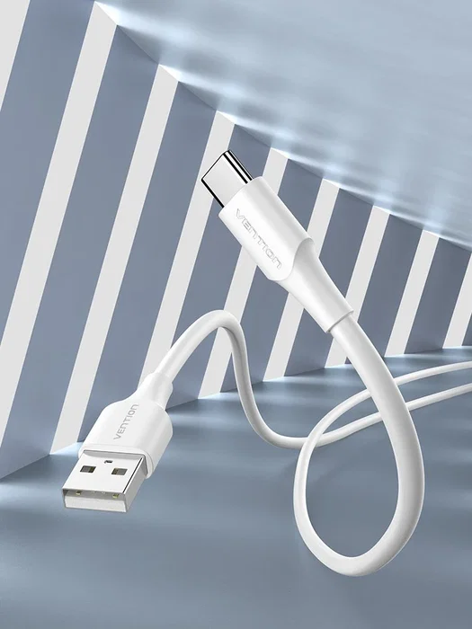 Vention CTHWF Cable USB 2.0 USB-A Macho a USB-C Macho 1m Blanco - Carga Rápida 3A, 480 Mbit/s