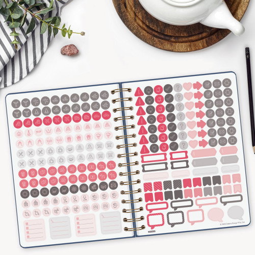 Agenda Anual (2026) Finocam Espiral Alma Wire-O Tapa Dura Con Goma E10 155X212 Dp Azul