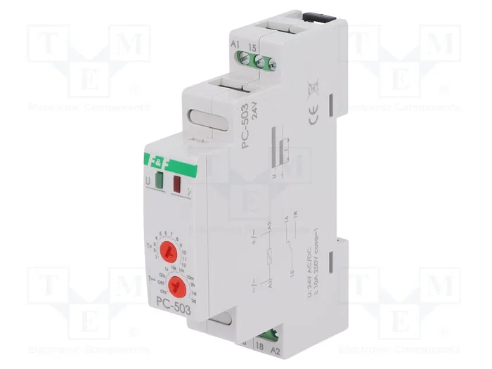 F&F Relé de tiempo PC-503-24V 24VDC 10A F&F Relé de tiempo PC-503-24V 24VDC 10A