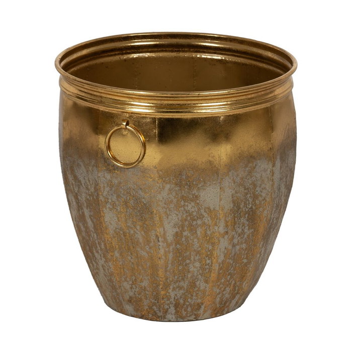 Ixia Set de 3 Maceteros Oro Metal Decoración