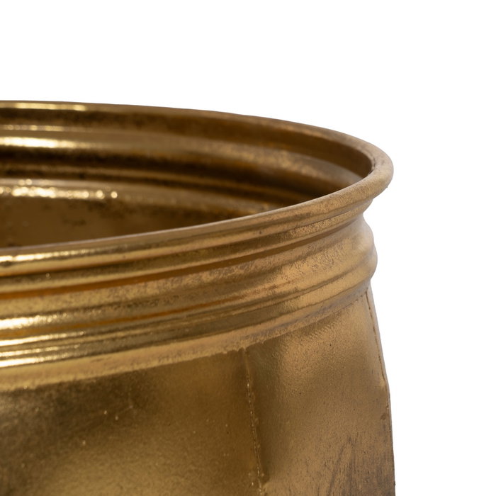 S/3 Maceteros Oro Metal Decoración 41 X 41 X 42,50 cm