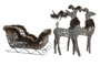 DKD Home Decor Set de 3 LED Mimbre Trineo Blanco