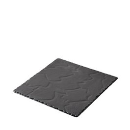 Revol Plato Basalt 25x25x1 cm, Porcelana, Plato Cuadrado para Vajilla (Set de 6)