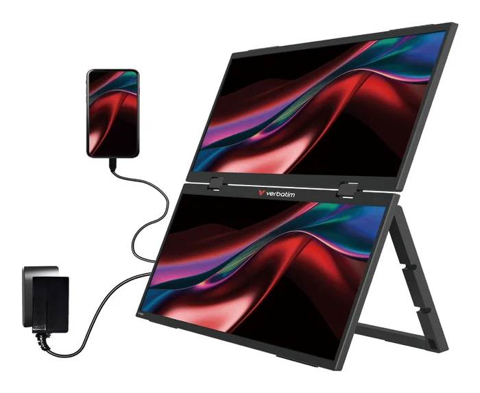 Verbatim Monitor Portátil Doble 15.6'' FHD IPS Negro Verbatim Monitor Portátil Doble 15.6'' FHD IPS Negro