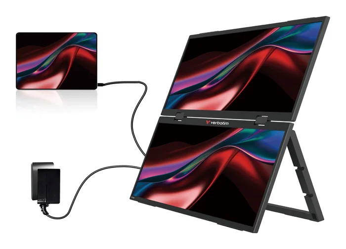 Verbatim Monitor Portátil Doble 15.6'' FHD IPS Negro Verbatim Monitor Portátil Doble 15.6'' FHD IPS Negro