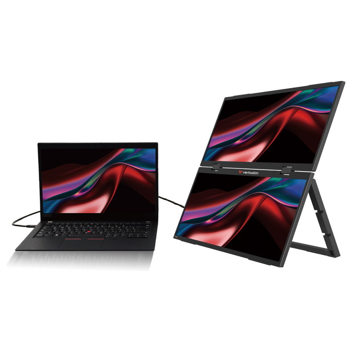 Verbatim Monitor Portátil Doble 15.6'' FHD IPS Negro Verbatim Monitor Portátil Doble 15.6'' FHD IPS Negro
