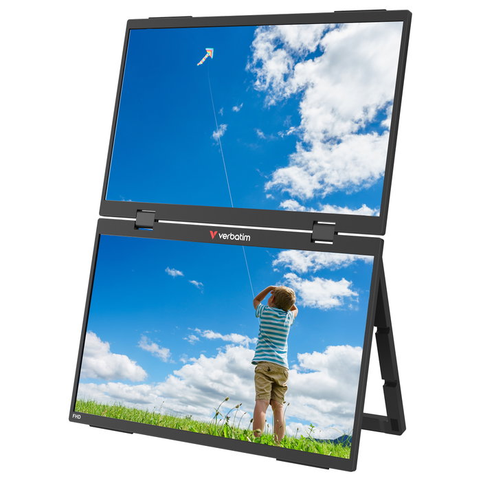 Verbatim Monitor Portátil Doble 15.6'' FHD IPS Negro Verbatim Monitor Portátil Doble 15.6'' FHD IPS Negro