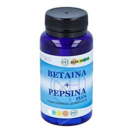 ALFA HERBAL Betaina + Pepsina 30 Cápsulas - Ayuda en el Metabolismo de Proteínas, Calcio, Vitamina B12 y Hierro