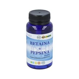 ALFA HERBAL Betaina + Pepsina 30 Cápsulas - Ayuda en el Metabolismo de Proteínas, Calcio, Vitamina B12 y Hierro