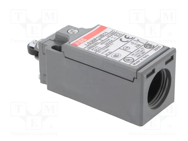 ABB LS30P13B11 Interruptor de fin de carrera con roldana de plástico Ø11mm