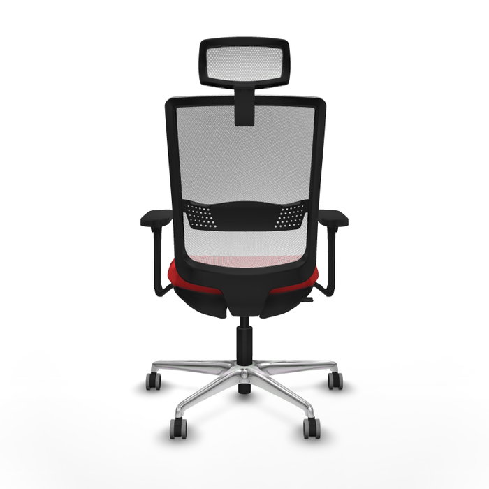 PIQUERAS Y CRESPO Silla de oficina Haches con mecanismo Sincro/Traslack Rojo y Blanco PIQUERAS Y CRESPO Silla de oficina Haches con mecanismo Sincro/Traslack Rojo y Blanco