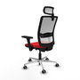 PIQUERAS Y CRESPO Silla de oficina Haches con mecanismo Sincro/Traslack Rojo y Blanco