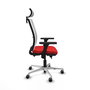PIQUERAS Y CRESPO Silla de oficina Haches con mecanismo Sincro/Traslack Rojo y Blanco