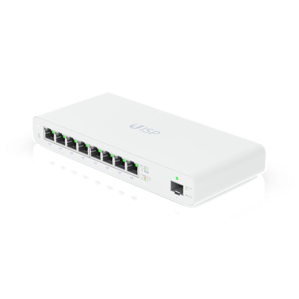 Ubiquiti UISP Router, 600 g (1.32 lb), 8 Puertos RJ45 Gigabit Ethernet