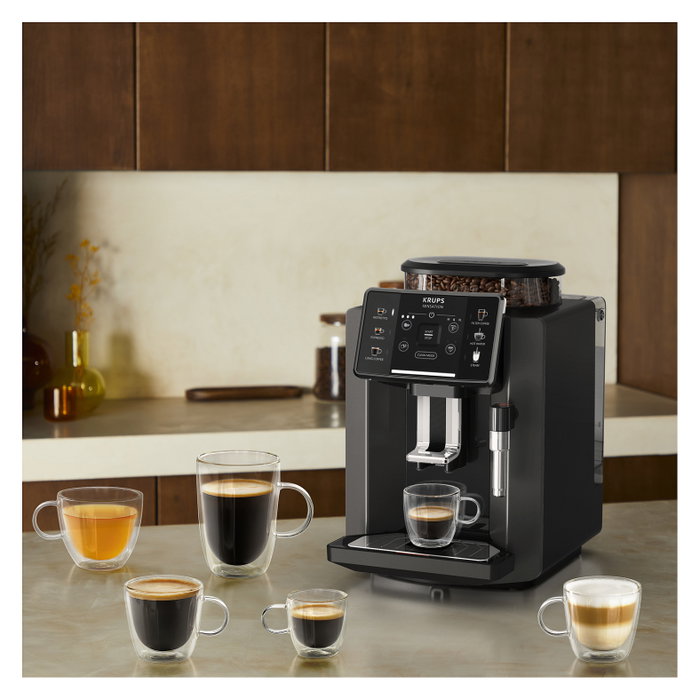 Krups Sensation C50 EA910810 Máquina espresso totalmente automática 1450W con molinillo y depósito 1.7L gris y negro