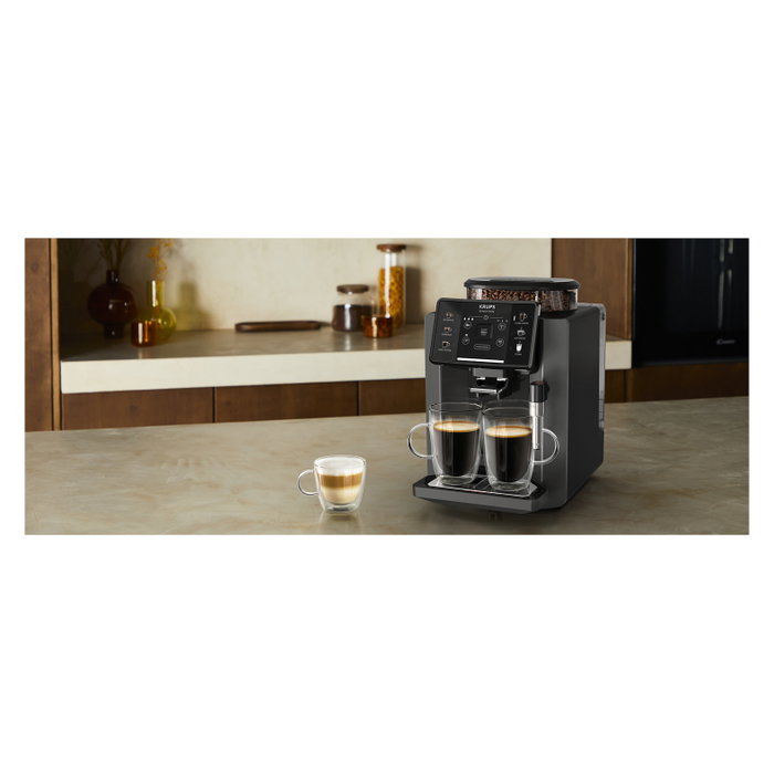 Krups Sensation C50 EA910810 Máquina espresso totalmente automática 1450W con molinillo y depósito 1.7L gris y negro