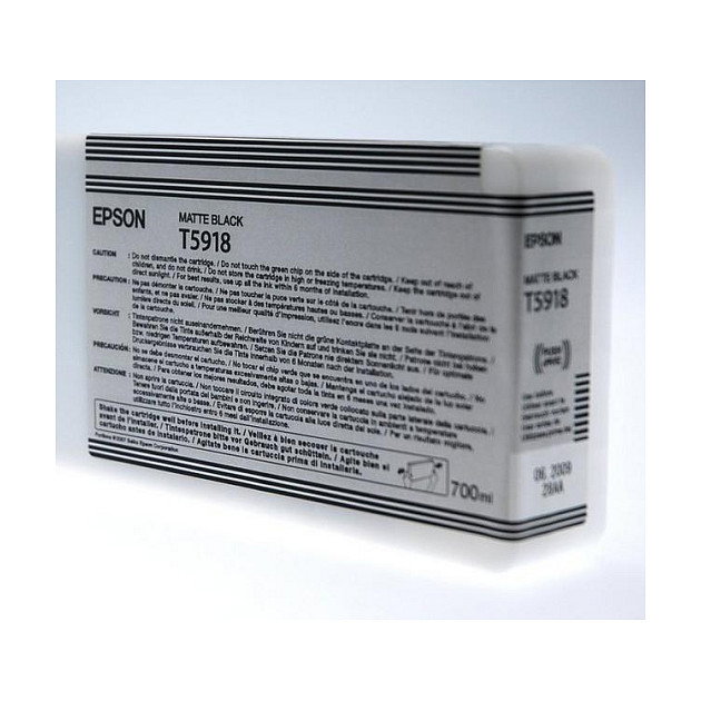 Epson C13T59180N Tintenpatrone Matte Schwarz T 591 700 ml Negro Mate para Stylus Pro 11880 - Pack Individual