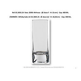 Vidrocen Vaso Whisky Estoril, Cristalería de Vidrio, 94 mm Alto, 83 mm Diámetro, Capacidad 30 cl (Set de 6)