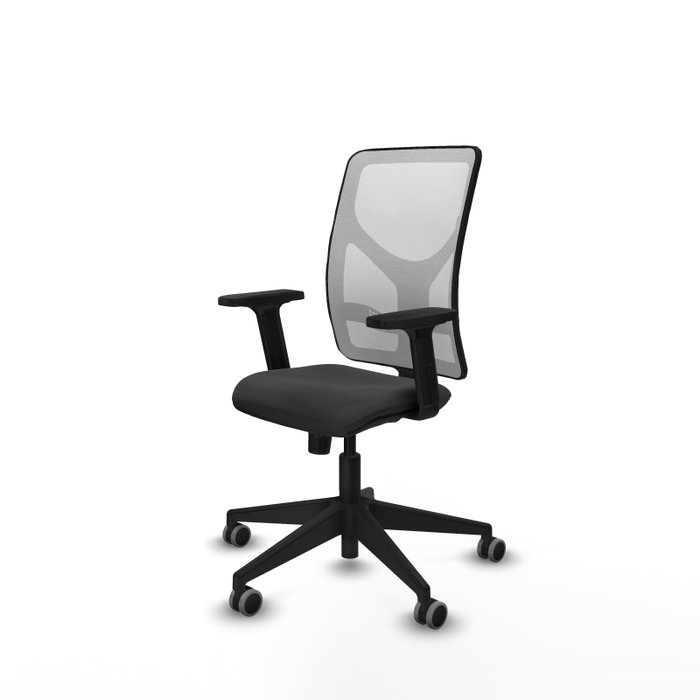 PIQUERAS Y CRESPO Silla de oficina Motilla con mecanismo Sincro Gris oscuro/Blanco