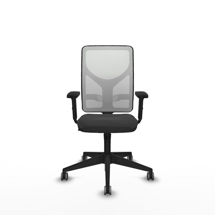 PIQUERAS Y CRESPO Silla de oficina Motilla con mecanismo Sincro Gris oscuro/Blanco