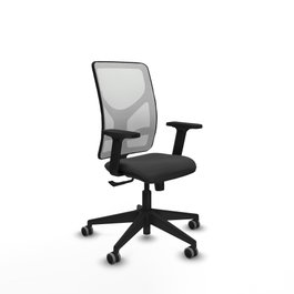 PIQUERAS Y CRESPO Silla de oficina Motilla con mecanismo Sincro Gris oscuro/Blanco