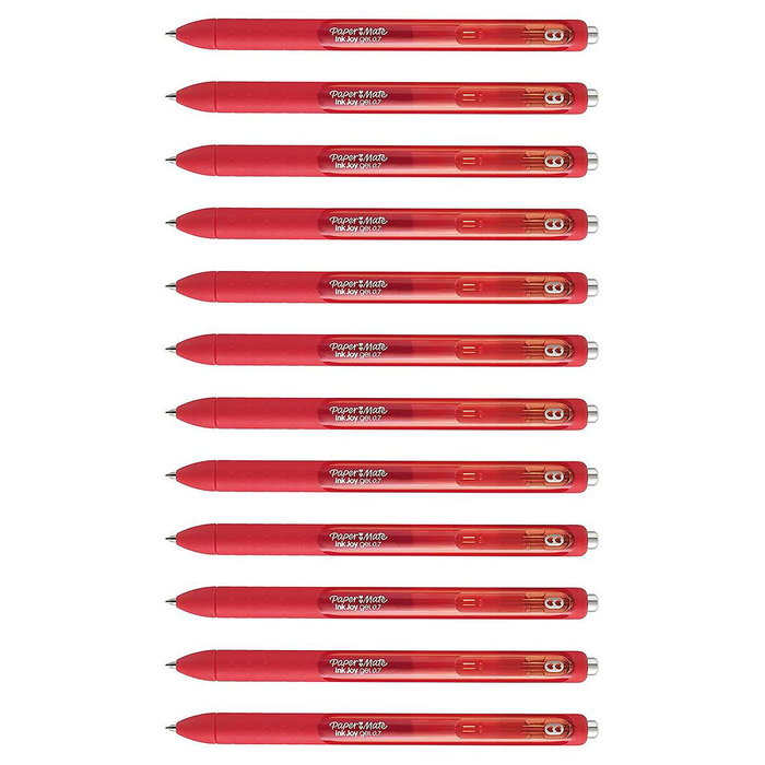 Paper Mate InkJoy Gel Brillante Bolígrafo Retráctil Punta Media Rojo