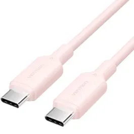Vention TRCPF Cable USB 2.0 Tipo-C Macho a Macho 60W 480Mbps 1m Rosa