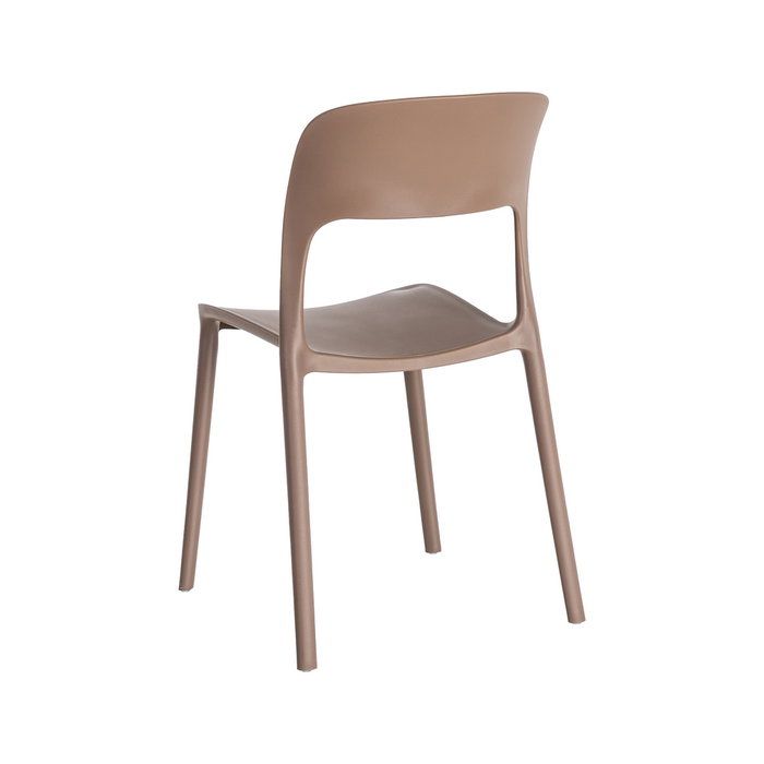 Silla Apilable Marrón Pp Contract 58 X 41 X 82 cm (Set de 2)