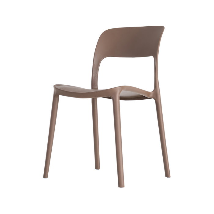 Silla Apilable Marrón Pp Contract 58 X 41 X 82 cm (Set de 2)