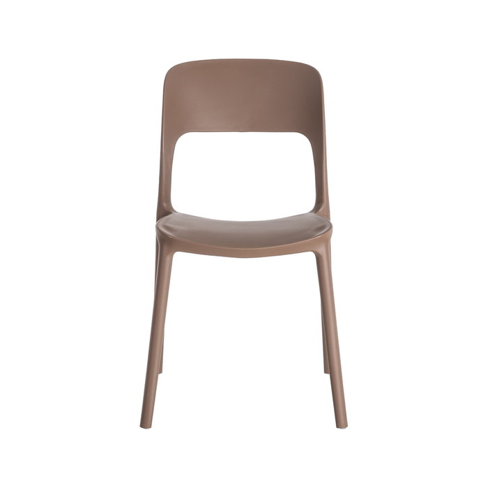 Silla Apilable Marrón Pp Contract 58 X 41 X 82 cm (Set de 2)