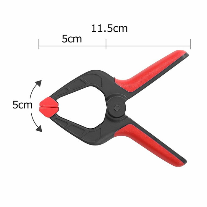 Workpro Pinza de resorte, 25 mm, Mango ergonómico, Nailon Reforzado, Negro y Rojo Workpro Pinza de resorte, 25 mm, Mango ergonómico, Nailon Reforzado, Negro y Rojo