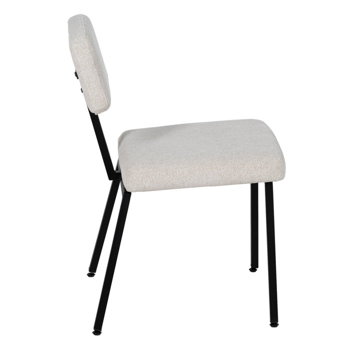 Silla Blanco Tejido-Metal Decoración 42,50 X 55 X 77,50 cm (Set de 4) Silla Blanco Tejido-Metal Decoración 42,50 X 55 X 77,50 cm (Set de 4)