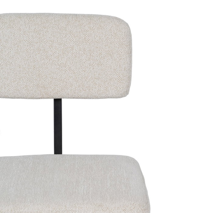 Silla Blanco Tejido-Metal Decoración 42,50 X 55 X 77,50 cm (Set de 4) Silla Blanco Tejido-Metal Decoración 42,50 X 55 X 77,50 cm (Set de 4)