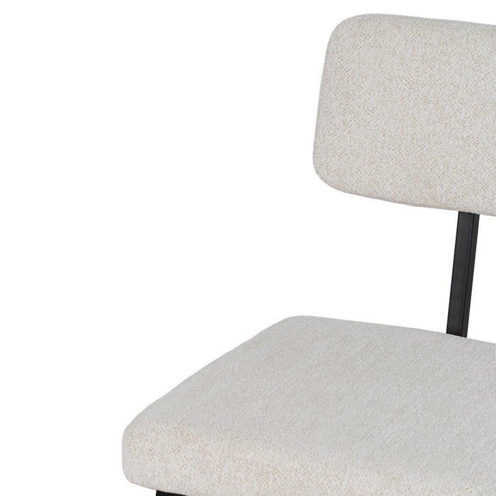 Silla Blanco Tejido-Metal Decoración 42,50 X 55 X 77,50 cm (Set de 4) Silla Blanco Tejido-Metal Decoración 42,50 X 55 X 77,50 cm (Set de 4)