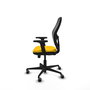 PIQUERAS Y CRESPO Silla de oficina Jorquera con mecanismo Sincro/Traslack, Amarillo y Negro