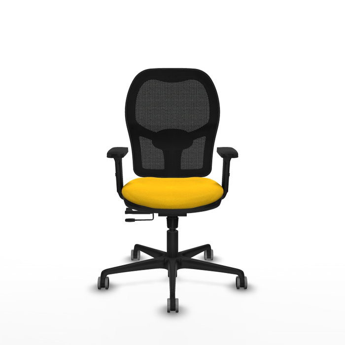 PIQUERAS Y CRESPO Silla de oficina Jorquera con mecanismo Sincro/Traslack, Amarillo y Negro PIQUERAS Y CRESPO Silla de oficina Jorquera con mecanismo Sincro/Traslack, Amarillo y Negro