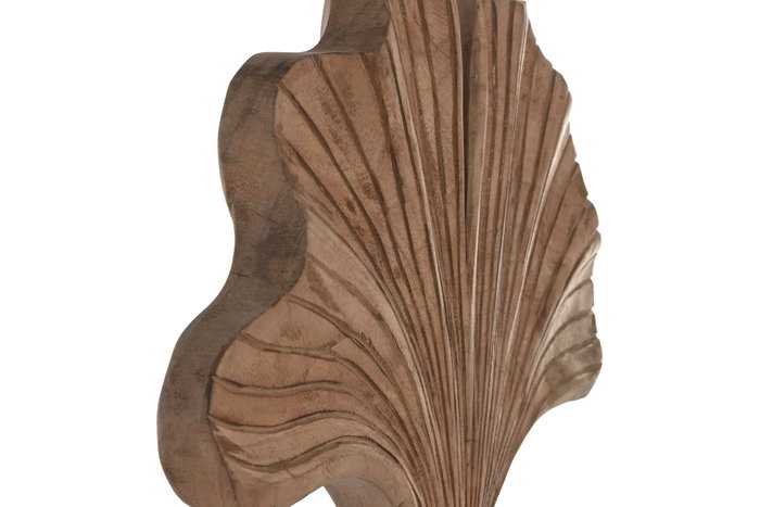 DKD Home Decor Decoración de Mango y Hierro Ginkgo Tallado