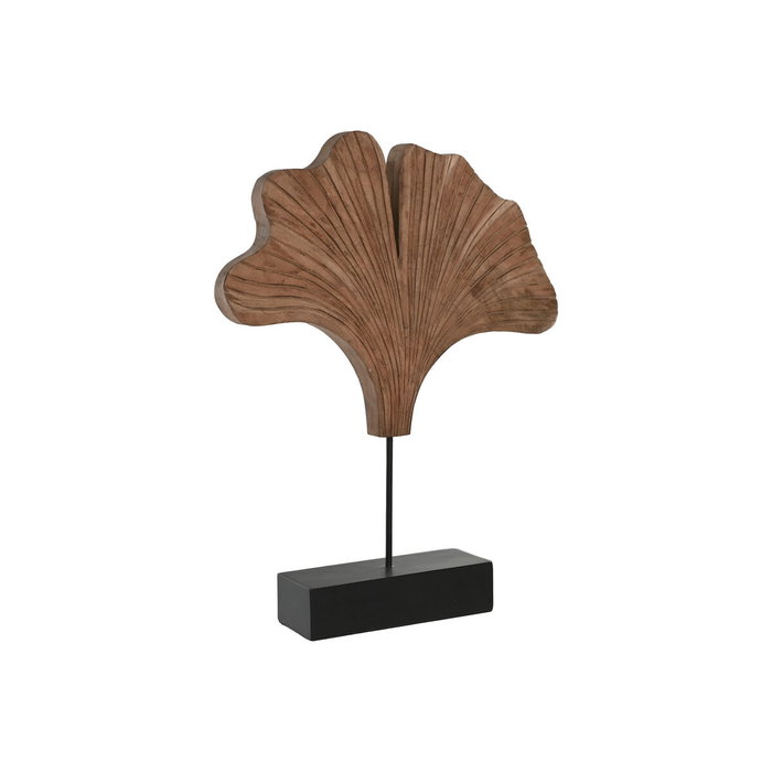 DKD Home Decor Decoración de Mango y Hierro Ginkgo Tallado