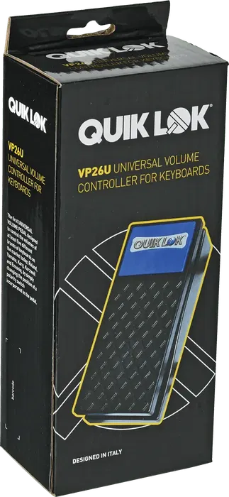 QUIKLOK Pedal de Volumen para Teclado con Jack Estéreo y Cable de 1.88m, Compatible con Korg, Roland, Yamaha