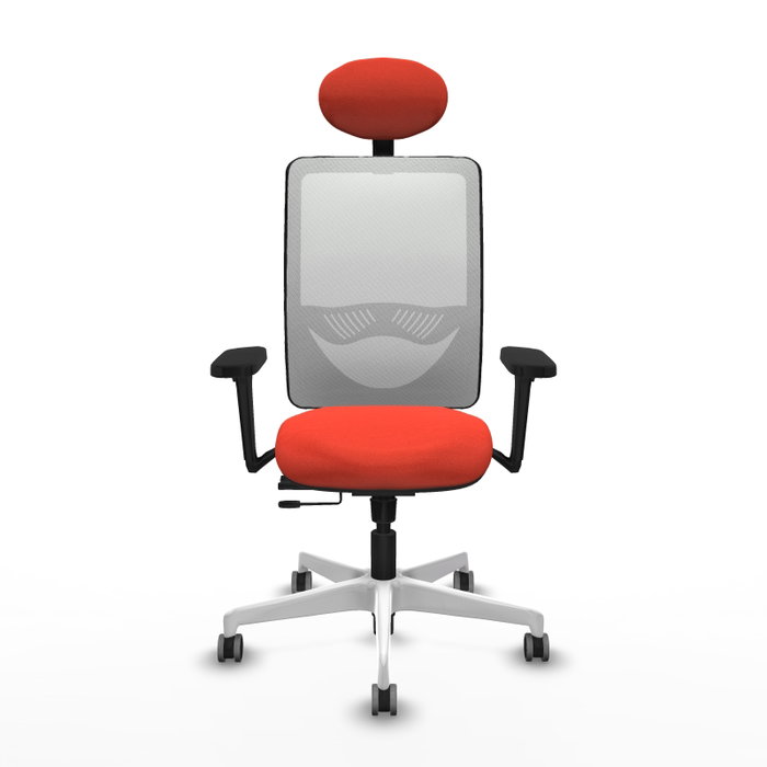 PIQUERAS Y CRESPO Silla de oficina Zulema con mecanismo Sincro/Traslack, Naranja oscuro y Blanco PIQUERAS Y CRESPO Silla de oficina Zulema con mecanismo Sincro/Traslack, Naranja oscuro y Blanco