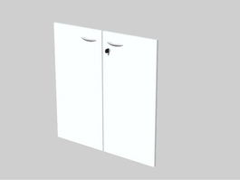 Artexport Presto Puertas Para Estantería Baja 18 mm Con Cerradura Blanco