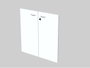 Artexport Pareja de Puertas para Estantería Baja Presto 18mm con Cerradura Blanco