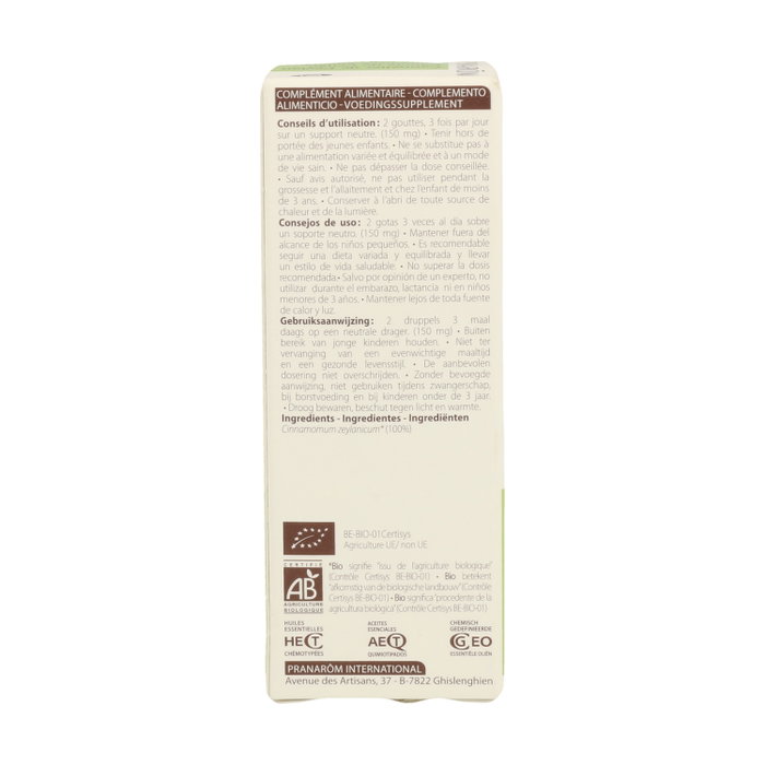 Pranarom Aceite Esencial de Canela de Ceilán Bio 5 ml